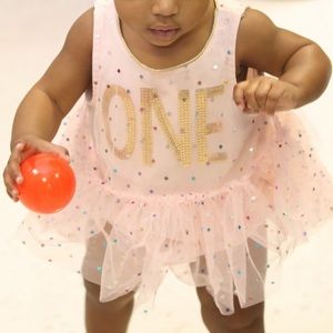 One Year Old Tulle Birthday Outfit